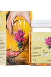 GAL Biocurcumin+ Forte product packaging and capsules for inflammation relief and immune support.